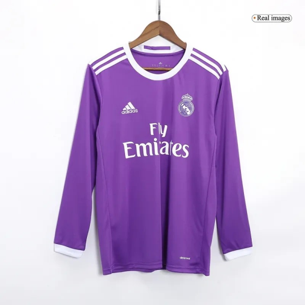 16-17 Real Madrid Retro Long Sleeve Jersey Away